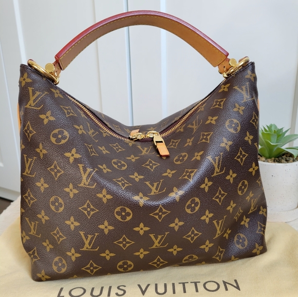 💕Authentic Louis Vuitton Hobo Bag SULLY PM Monogram "Very Rare & Discontinued" - Picture 1 of 16